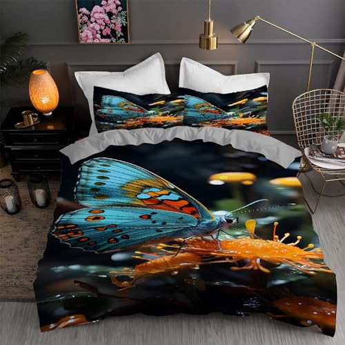 布団カバーダブル3点セットどうぶつ 非常に柔らかく 通気性があり 肌にやさしく 防ダニ 抗菌性があり お手入れが簡単なマイクロファイバー寝具 洋式ベッド 和式布団兼用 ジッパー付き掛け布団カバー190*210cm 2枕カバー43X63cm,四季通用