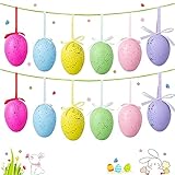 🥚Decoración de Pascua:las hermosas huevos de Pascua son muy adecuadas para decorar arbustos de jardín, balcones o apartamentos y crean un ambiente primaveral en interiores y exteriores.