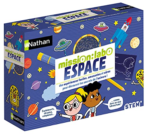 Nathan - Mission Labo Espace - Expérimente, Observe, Comprends - Jeu Educatif - Expériences Faciles, Amusantes et Sûres - A Jouer Seul ou en Famille - Pour Enfants à partir de 6 ans