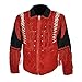 Produktbild HLS Herren Western Cowboy Brown Lederjacke mit Fransen D5 - rot V3-4XL