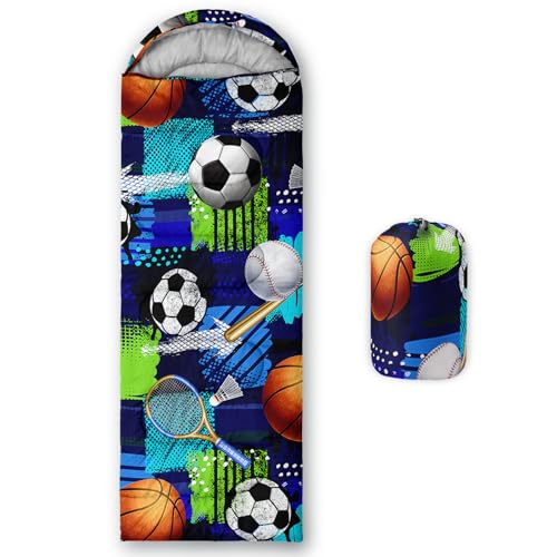 Image of QOOMO Camping Sleeping Bags,3 Season Warm & Cool Weather,Lightweight,Waterproof Sleeping Bags for Adults & Kids,Traveling,and Outdoors,Camping Gear Equipment