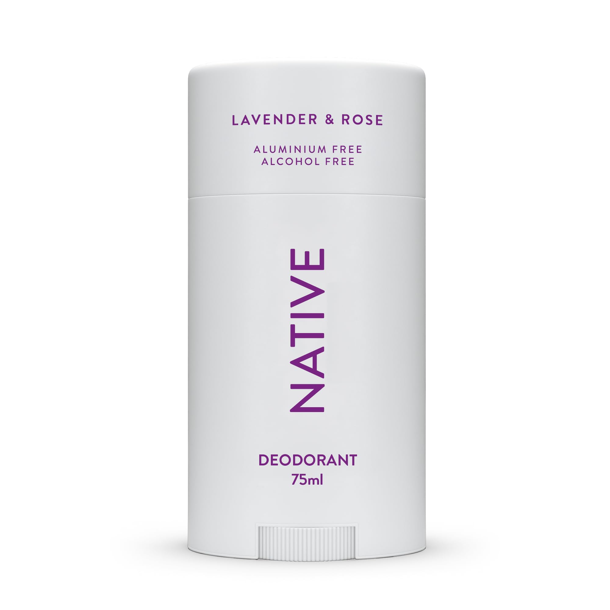 Deodorant Womens & Men - Alcohol & Aluminium Free - Lavender & Rose Scent - Naturally Derived with Shea Butter, Coconut Oil & Baking Soda - 72 Hour Odor Control (75ml)