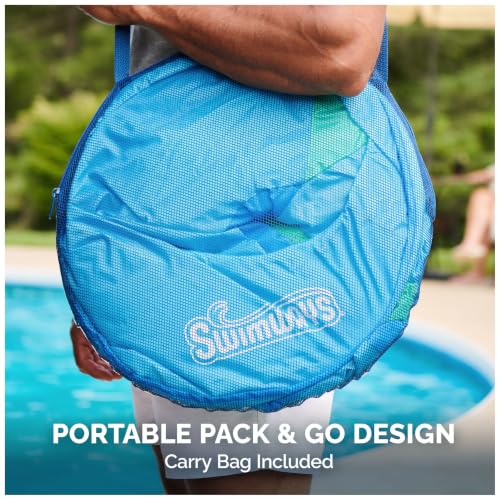 Image of SwimWays Spring Float Premium Papasan Pool Lounger with Breathable Mesh Seat, Inflatable Pool Floats for Adults with Fast Inflation, for Ages 15 & Up