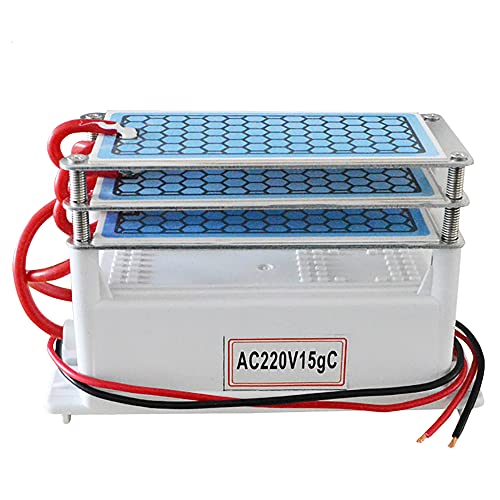ATWFS 220 V 15 G / H Generador de Ozono Placas de Cerámica Integradas con Portátil(Tres Capas) Adecuadas para Agua, Ozonizador de Aire, Purificador de Aire, Esterilizador