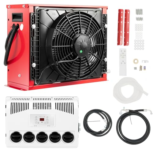 ZERNEIL 12V Air Conditioner, 11000 BTU 12V Split AC Air Conditioner Electric AC Unit Truck Cab Air Conditioner Split for Semi Trucks Bus Caravan, Fast Cooling Low Noise