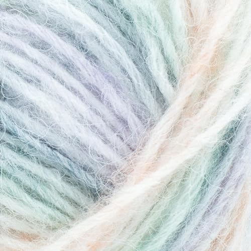 Image of Lion Brand Yarn Scarfie Lite, Ombre Yarn for Knitting, Tiger Lily, 1 Pack | Worsted Weight Acrylic Blend Knit & Crochet Fiber for Self-Striping Scarves, Colorful Cardigans, Chunky Blankets, Pastel Hats