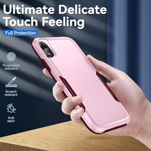 IXJYLCPC for iPhone XR Phone Case with Screen Protection: Heavy Duty Protective Shockproof and Scratch Proof Cell Phone case for iPhone XR-Pink - image 4
