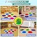 Sensory Circles Mats Liquid Tiles - Pack of 4 Round Sensory Floor Pads for Kids Autism Classroom