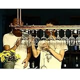 ❤ 【TAMAÑO】 Largo-120, Ancho-30cm, Alto-30 ~ 60cm (Ajuste), 11 Botellas, Puede colgar 30 copas
