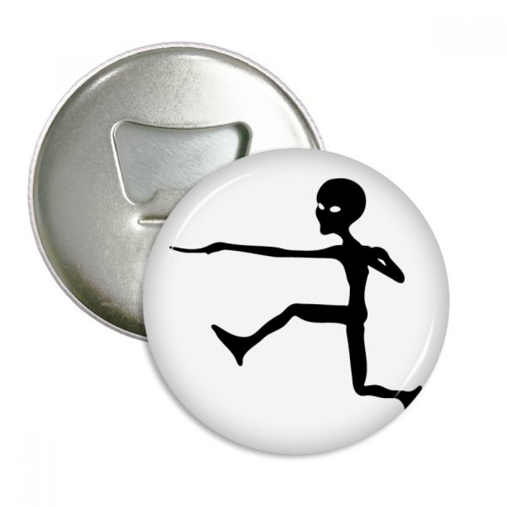 Décapsuleur aimanté alien univers lot de 3 badges pour réfrigérateur argenté