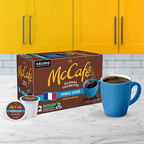 Image of McCafe Paris Cafe, Single Serve Coffee Keurig K-Cup Pods, Medium Roast Coffee, 12 Count