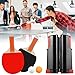 WLKQ Tischtennis-Set, Ping Pong Set, Tischtennis-Schlägerset mit 2 Schlägern Paddel und 4 Bällen, 1 einziehbares Tischtennis-Netz, Tragbares Tischtennis-Spiel, ideal für Indoor-Outdoor-Aktivitäten