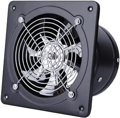 Exhaust Fan,10 Inch Wall Mounted Vent Fans,110V 1750m³/h 2800r/min High Speed and Energy Saving Ventilation Fan for Kitchen,Bathroom,Home,Warehouse,Office Commercial and Window Ventilation,Black