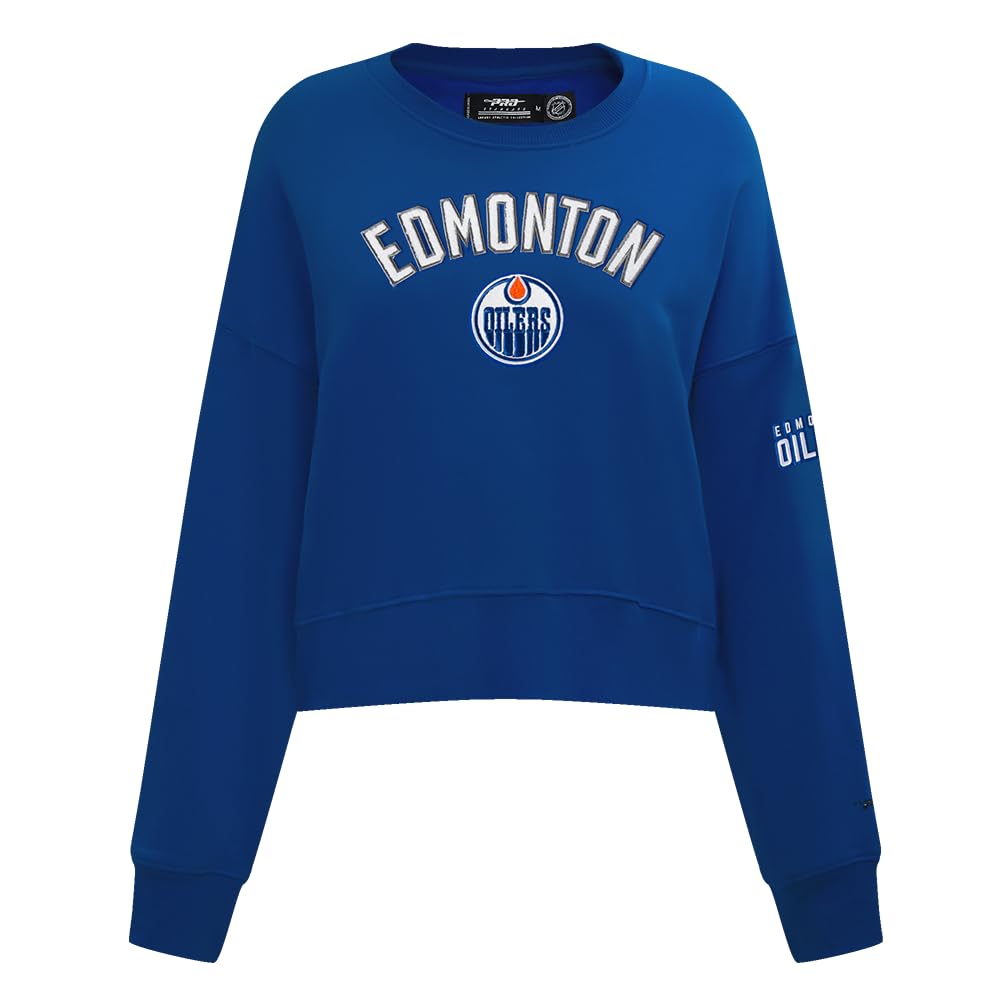 Pro Standard Women's NHL Edmonton Oilers Classic Chenille Crewneck Sweatshirt