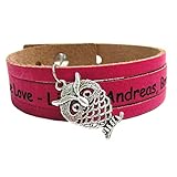 area17® Lederarmband mit Eulen - Anhänger