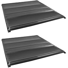 Tonneau Cover Roll-up Soft 8 Ft for Ford F150 2015-2021 HNSXDM | Rear Upper Black 2 Sets of, Bed, OE# M44106S, Direct Fit