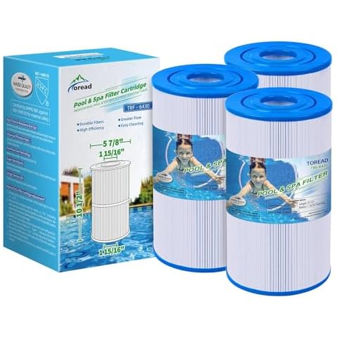 TOREAD Watkins 31489 Replacement Filter, Compatible Pleatco PWK30, Unicel C-6430, Filbur FC-3915, P/N0969601, 71825, 73178, 73250, 30 sq. ft. Hot Spring Spa Filter (3) Cover