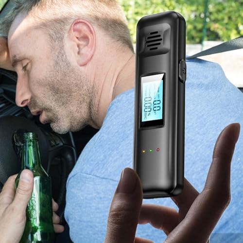 Alcoholímetro portátil - Detector de alcohol - Dispositivo de prueba con pantalla digital para viajes bar fiesta casa conducción