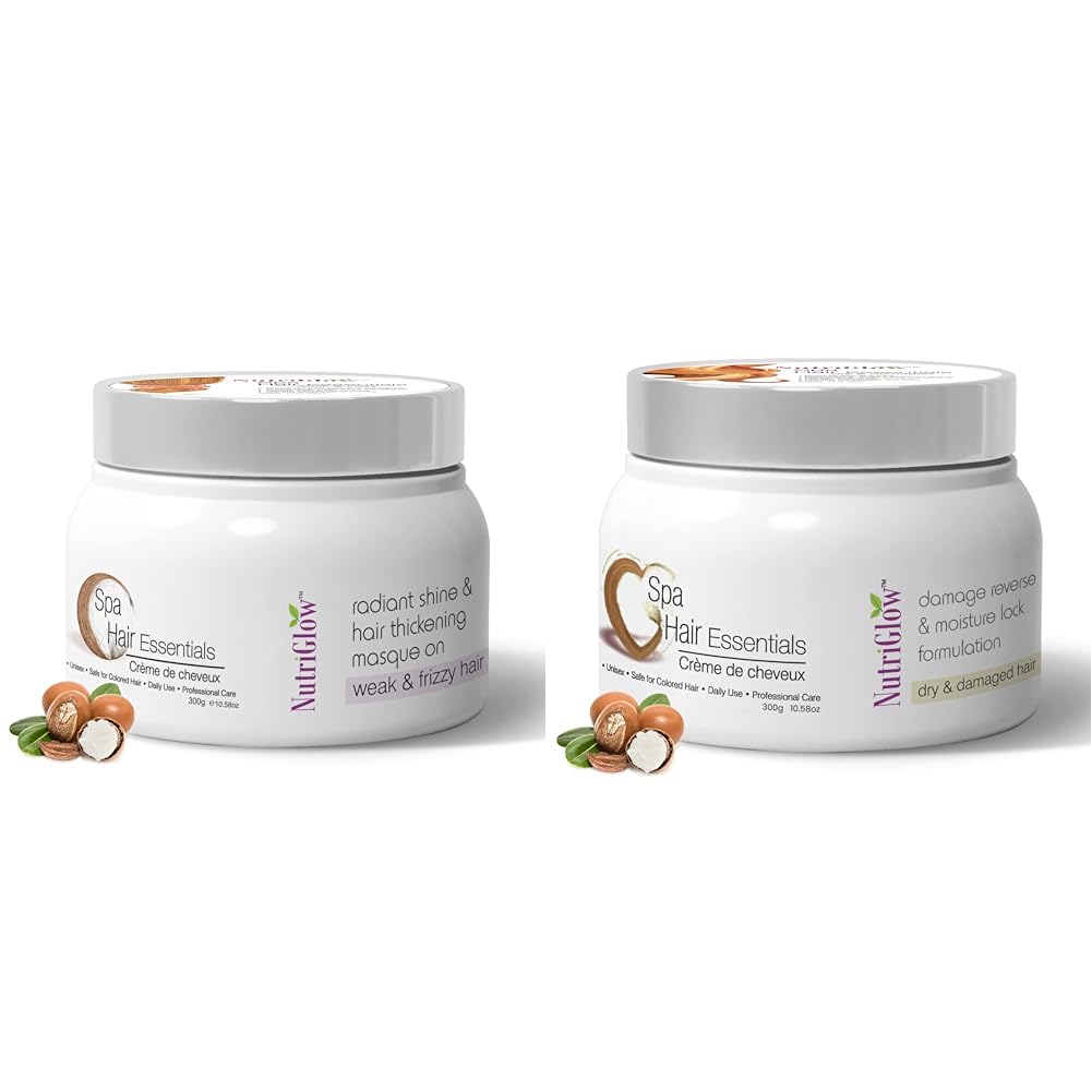 NutriGlow Hair Spa Cream With Volumizing & Shine Lock Formula For Weak & Frizzy Hair, 300g & Hair Spa Cream with Damage Reverse & Moisture Lock Formulation for Dry & Damaged Hair - 300g-image-10