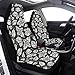 JIUCHUAN Babysitzbezug Schöne überlappende Blätter SUV Sitzbezüge 2 Stück Universal Fit Airbag Kompatibel für Auto SUV Auto Truck Cover Säuglingsauto