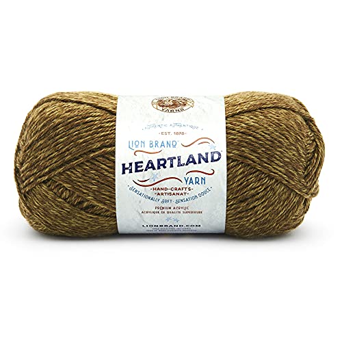 Lion Brand Yarn Heartland Yarn, Worsted-Weight Yarn for Knitting, Crocheting, and Crafting, 1 Pack, Joshua Tree