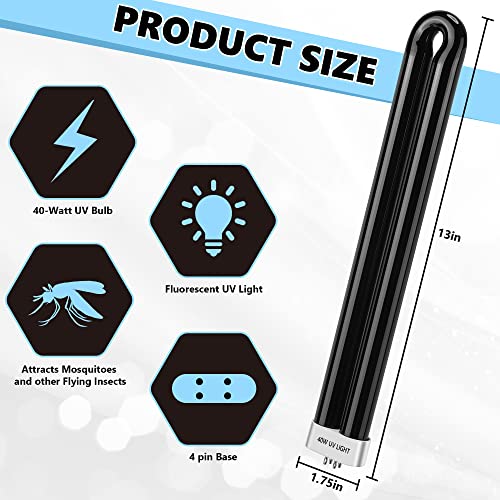 Kittmip Bug Zapper Replacement Bulbs, 40W Black Light Bulb Compatible With Black Flag Bug Zapper Model Bz-40Dx, Bz-40Max, And Bz-40Blk (1) #TOP1