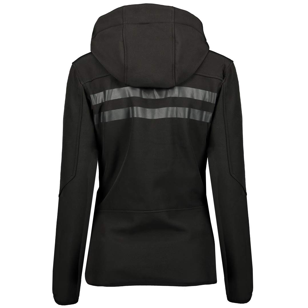 Geographical Norway Reine Lady - Veste Softshell Femme Impermeable - Jacket À Capuche Outdoor - Blouson Coupe Vent Resistant Hiver - Activites En Exterieur Randonnée | Veste à capuche, matière softshell, coupe mi-saison, pour plein air, randonnée, automne