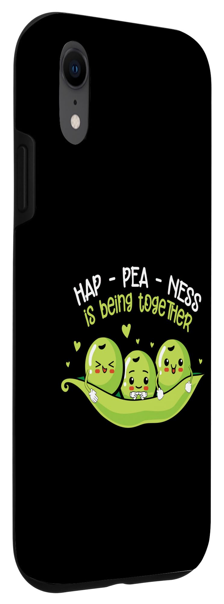 Hap-Pea-Ness Is Being Together Pun Case for iPhone XR - Image 3