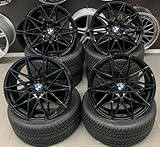 4 original BMW Nabendeckel 4 x 19 Zoll Axxion AX9 Competition Alu Felgen 8,5x19 5x120 ET35 schwarz Glanz glänzend lackiert für 1er E82 E81 E87 E88 F20 F21 2er F22 F23 M135i M140i M235i M240i M-Paket M-Performance CSL NEU
