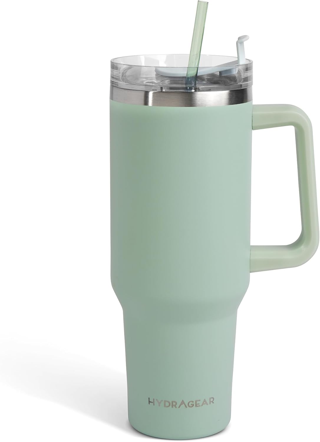 Hydragear ATLAS 40 oz Stainless Steel Tumbler – Double-Wall Vacuum Insulated with 2-in-1 Lid, Reusable Straw & Handle – BPA-Free - Misty Marsh