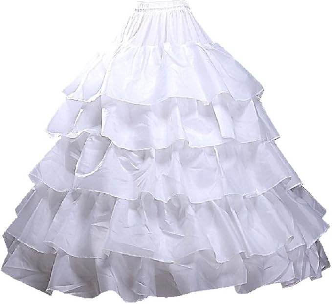 Amazon Co Jp 5段パニエ ウエスト5段階調整ゴム Aライン パーティー ドレス ウェディング ドレス用 ロングパニエ100ｃｍ 服 ファッション小物