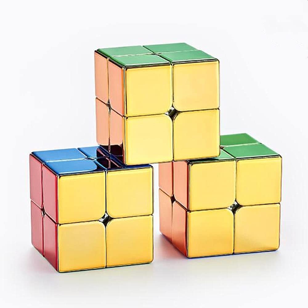 XMDCuber Speed Cube, 2x2 Magnetic Speed Cube Stickerless Mirrorless Reflective Puzzle 2x2x2 Glossy