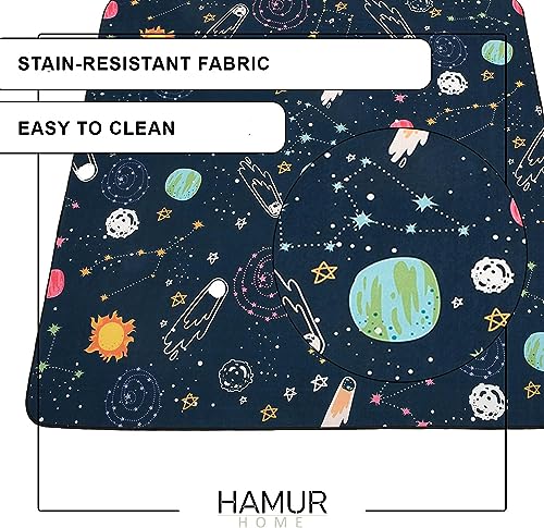 Tapis de jeu pliable pour chambre bébé et salle de jeux motif espace - 4