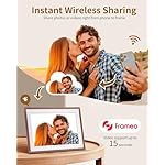 Frameo 10.1 Inch WiFi Digital Picture Frame，Electronic Frame,1280 * 800IPS HD Cloud Smart Digital Photo Frame,32GB Storage, Wall Mountable, Auto-Rotate,Easy to Share Photos or Videos via FRAMEO APP - Image 2