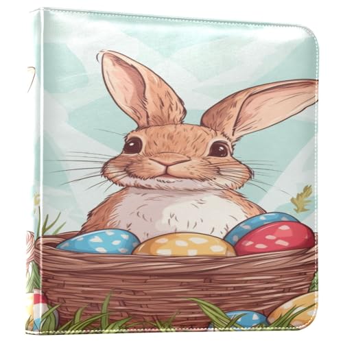 Álbum de Fotos Adhesivo DIY Scrapbook FLildon PU Leather 40 Páginas 8x10 Binder 3 Anillos Bunny Pascua miniatura 1