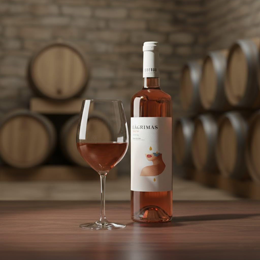 Lágrimas de Obergo 2022 | Vino Rosado D.O. Somontano | 100% Garnacha de Sangrado | Caja 6 botellas x 750 ml |Rosado Gastronómico