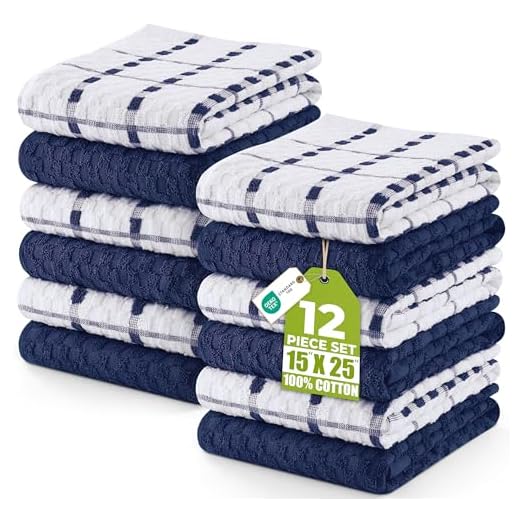 Luxurious Cotton Kitchen Towels 12-Pack
