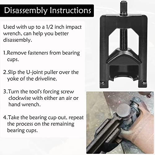 Bolaxin 10105 U Joint Pullers Automotive (Class 1-3) Universal Heavy Duty U-Joint Puller Tool #TOP2