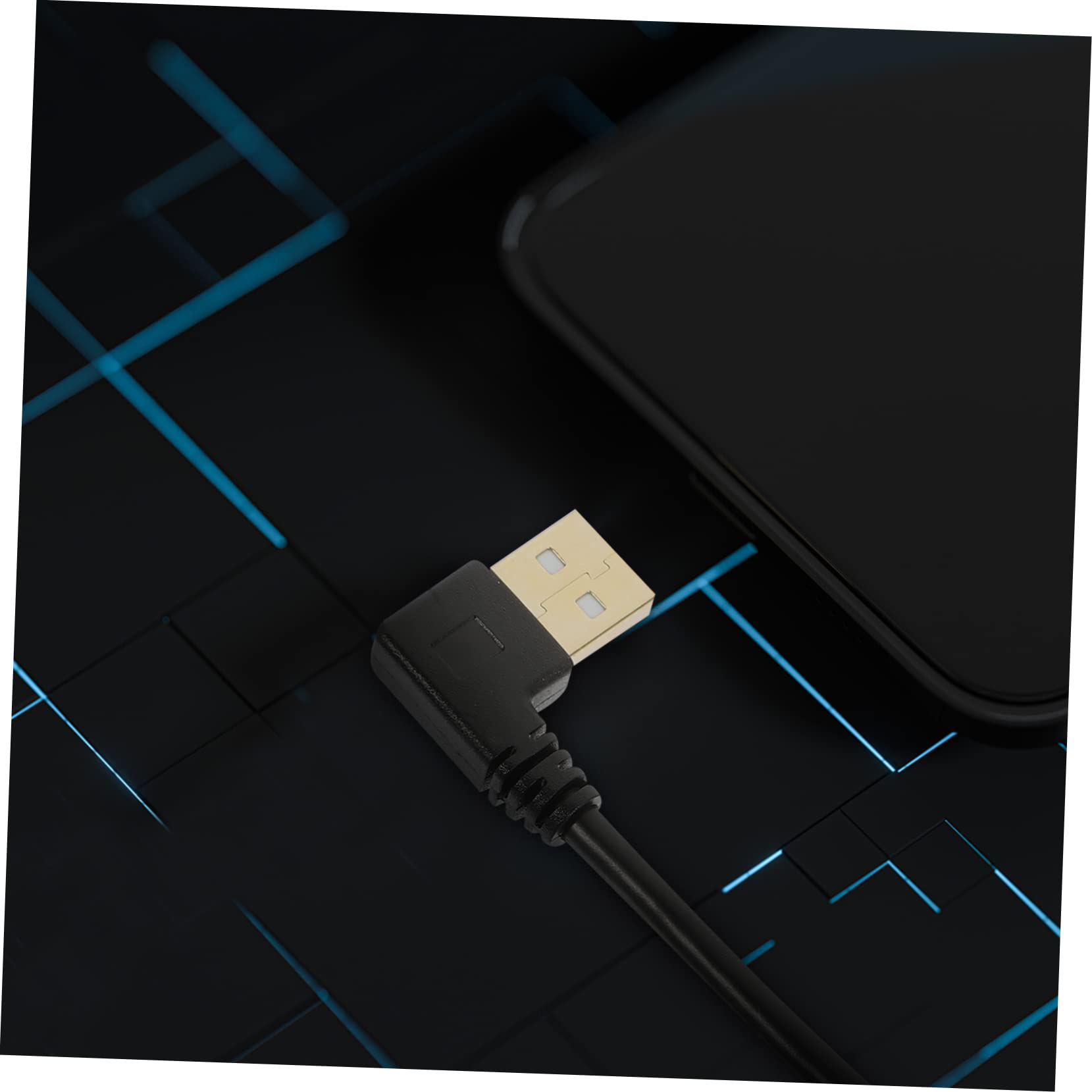 15pezzi Cavo Usb Angolo Retto Cavo Di Ricarica Veloce e Trasferimento Dati Design Compatto Per Smartphone e Tablet Realizzato Di Placcato