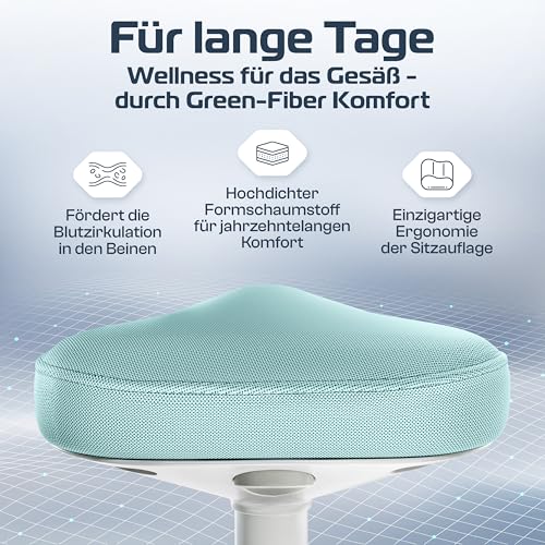 CLOUVOU Nexus Bürohocker Ergonomisch für aktives Sitzen | Höhenverstellbar – Ansicht 4