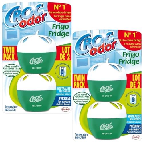 Fridge Deodoriser Croc Odor 2 x 2 pack | 4 x 33g Fridge Odour eliminator