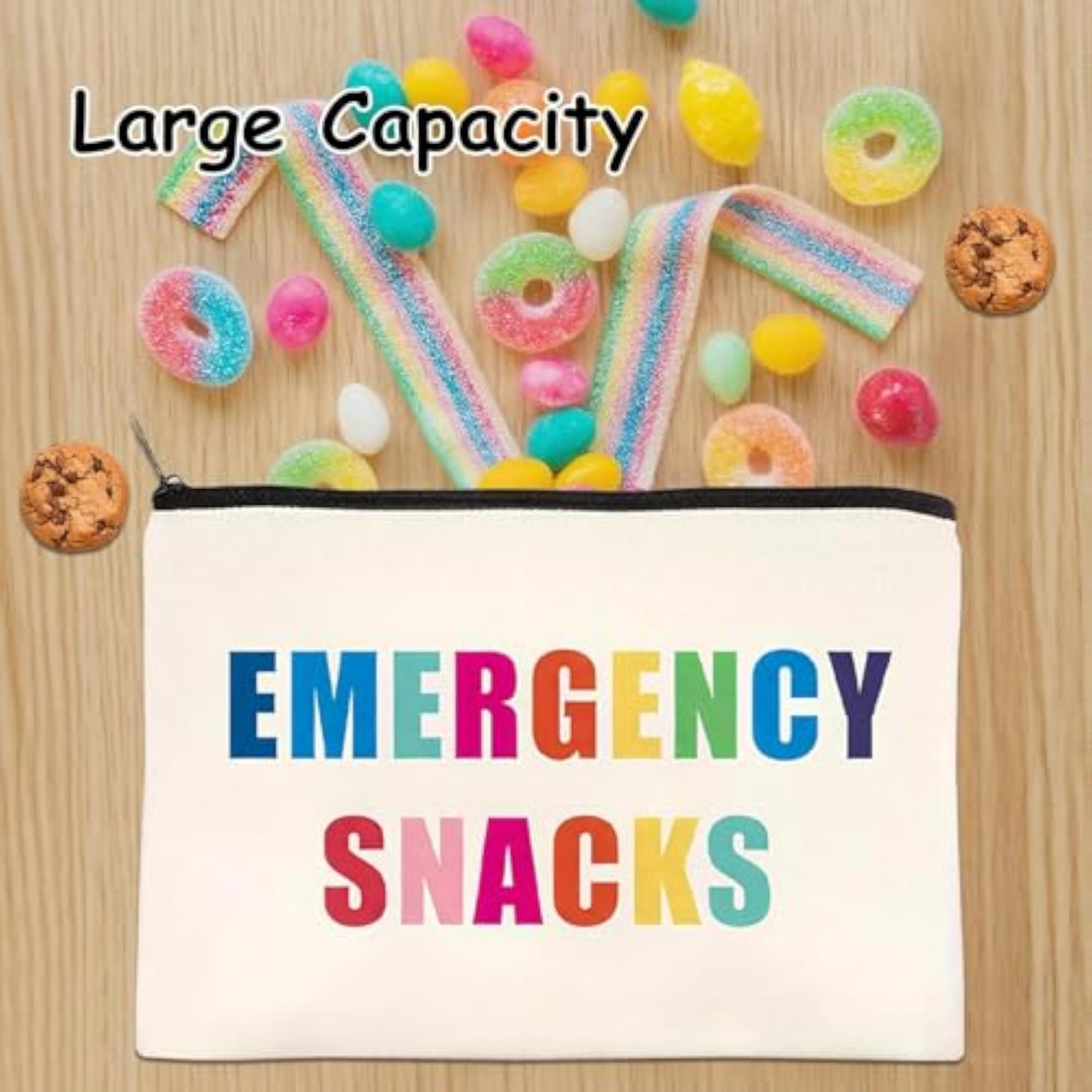 Small Canvas Zipper Snack Bag for Toiletries