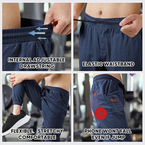 Image of JMIERR Mens Cotton Stretch Joggers Casual Twill Athletic Track Pants