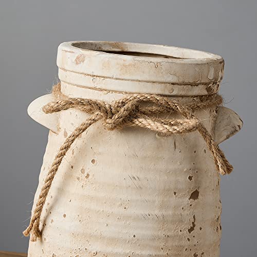SIDUCAL-Ceramic-Decorative-Flower-Vase-8-Inch-Rustic-Distressed-Pottery-Decorative-Flower-Vase-for-Home-Decor-Ideal-Shelf-Decor-Bookshelf-Mantle-Entryway-Living-Room-Table-Decor SIDUCAL Ceramic Decorative Flower Vase 8 Inch Rustic Distressed Pottery Decorative Flower Vase for Home Decor Ideal Shelf Decor Bookshelf Mantle Entryway Living Room Table Decor