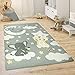 Paco Home Alfombra para Habitación Infantil Juegos Bebé Animales Arco Iris Corazón, tamaño:120x160 cm, Color:Gris 2