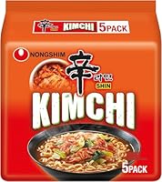 Nong Shim Instantnudeln Kimchi Ramyun – Koreanische Ramen Suppe - schnelle Zubereitung – 1er Multipack - 5 x 120g