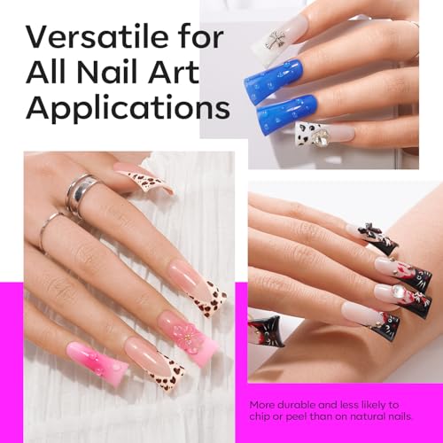 Image of Modelones Duck Nail Tips Short Flare Pre-shape Half Cover Soft Gel Wide Kit