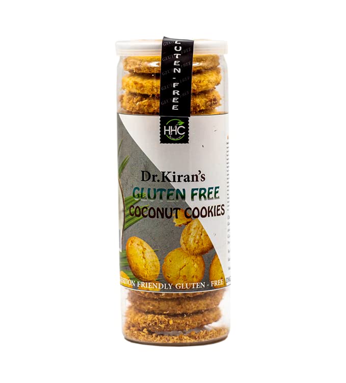 Gluten Free Premium Rich Coconut Biscuit By HHC Dr.Kiran | Coconut Biscuits | Coconut Cookies | Tea Time Snack | High In Benefits | Multigrain | Pack of 2 (300gm)