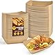 LATERN 100 Stück Kraftpapier Lebensmittel Schalen, 16CM x 12CM Robuste Papier Schiffchen Einweg Servier Tablett für Pommes Fritten Nachos Snack Hot Dog Taco Popcorn Grillen Picknick Hochzeit Party