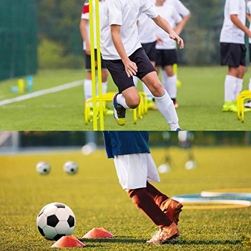 FYGAIN Speed Agility Training Set, Includes Resistance Parachute, Agility Ladder, 4 Steel Stakes, 4 Adjustable Hurdles, 12 Disc Cones with Holder, Speed Training Equipment for Soccer, Football - Thumbnail 5